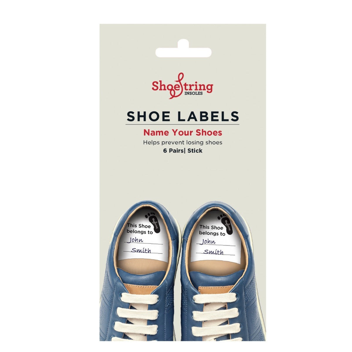Shoe String Labels | Easy Stick-On Name Tags for Shoes