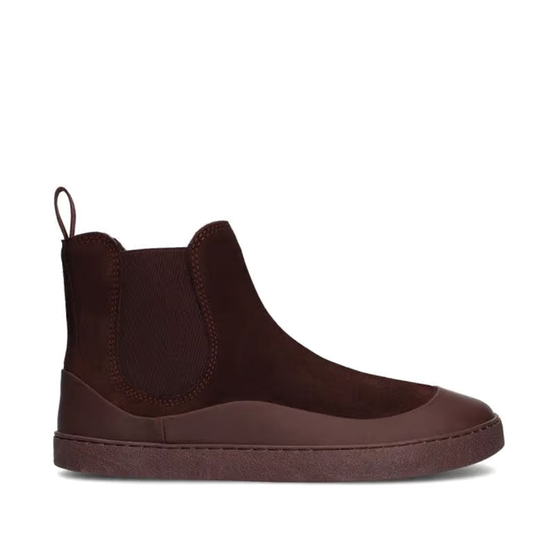 Groundies Women's Sienna Chelsea Boot - Bordeaux, outer side view.