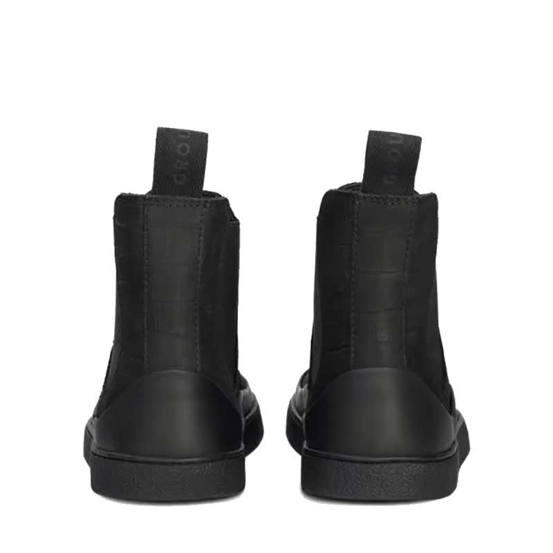 Groundies Women's Sienna Chelsea Boots - Black Crocodile Print