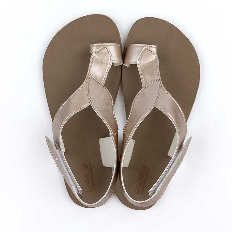 Pair of Tikki Women's Sandals Soul - Vegan Shimmer, top view.