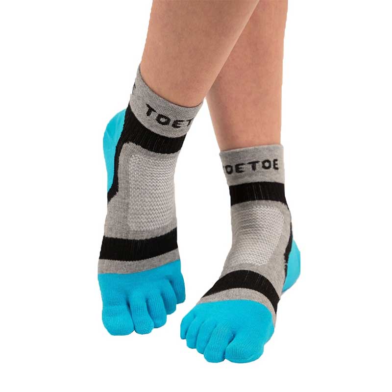 TOETOE Adults Sports Light Runner Toe Socks - Blue (0)