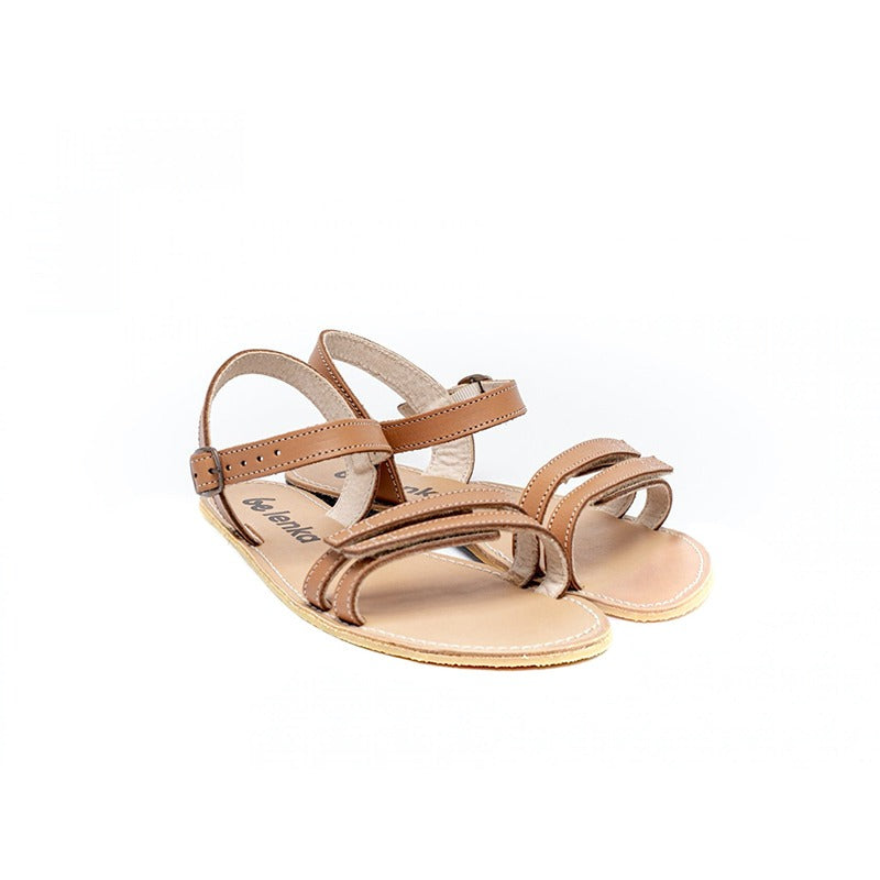 Pair of Be Lenka Women's Sandals Summer - Brown, angled view