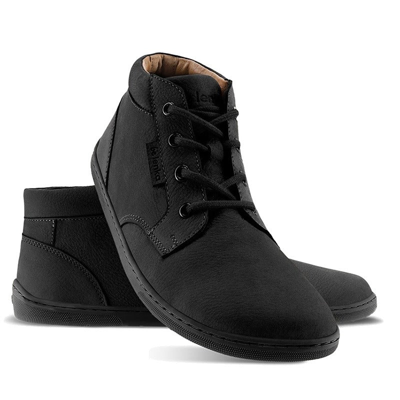 Pair of Be Lenka Adults Shoes Synergy - Black, one angled and leaning showing the outer side, the other partially showing the inner side