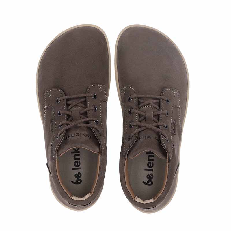 Pair of Be Lenka Adults Shoes Synergy - Chocolate and Beige, top view showing toe box