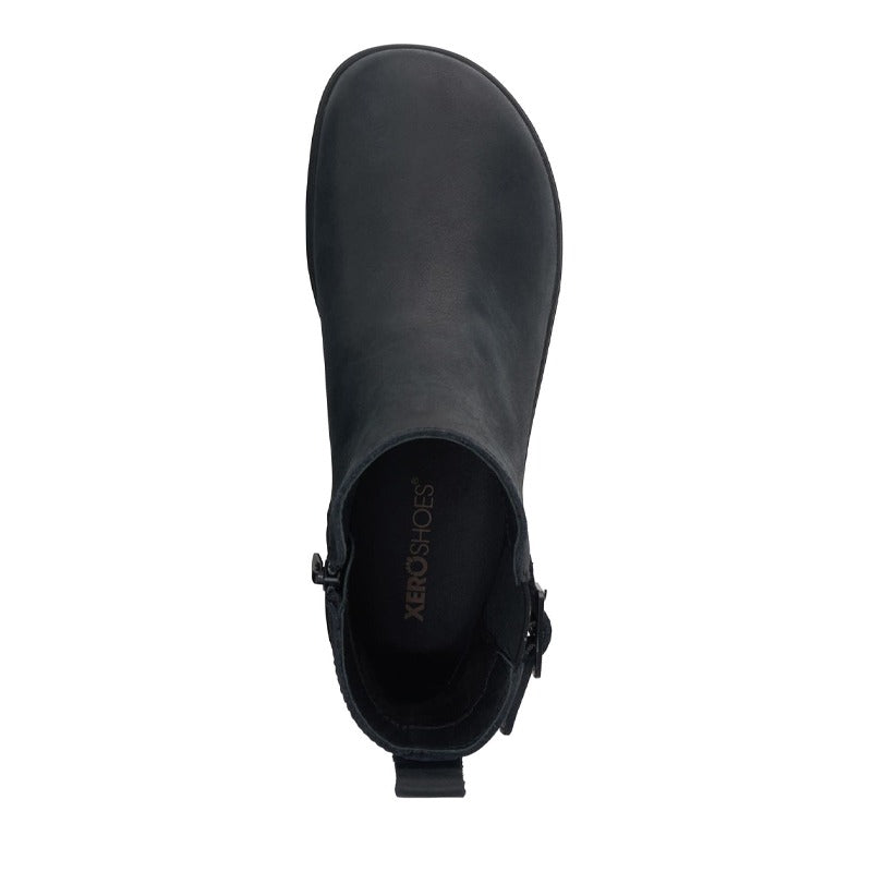 Xero Women's Chelsea Boot Tari II - Black, top view.