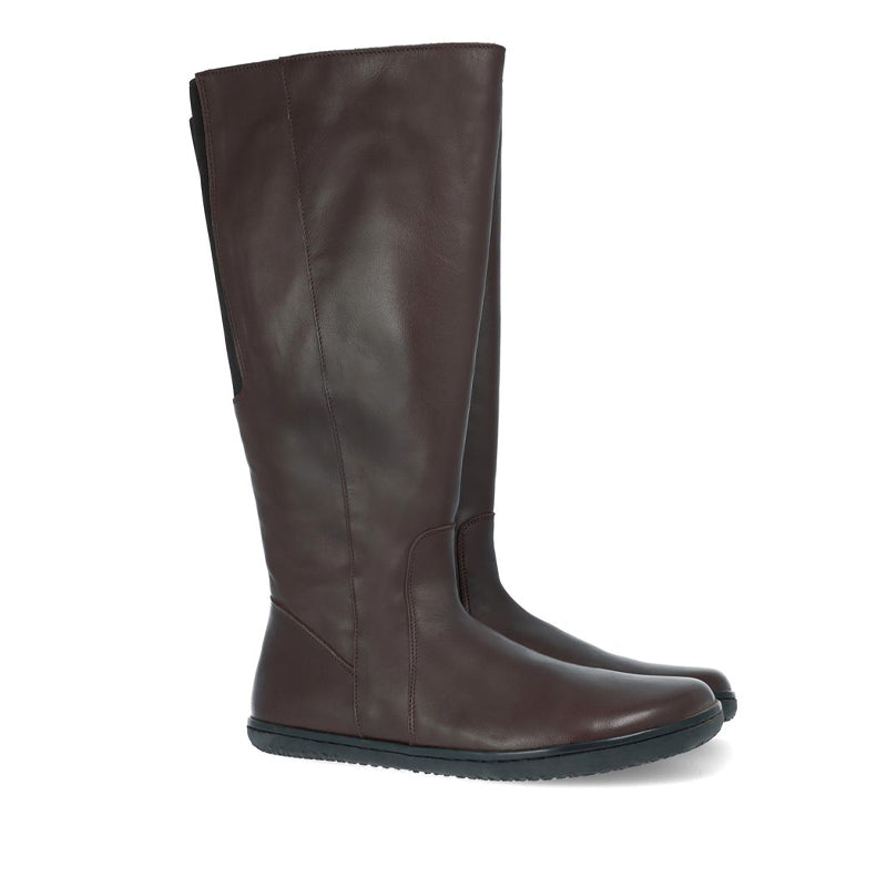 Pair of Angles Women's Tall Boots Thalia - Nut, angled view showing outer side