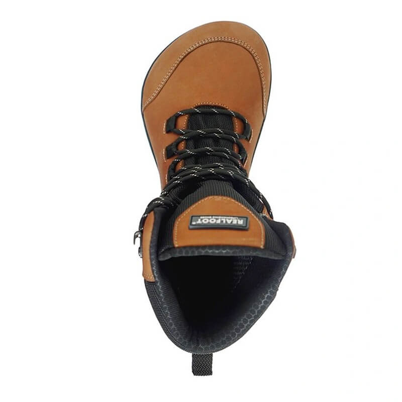 Realfoot Adults Boot Trekker High - Light Brown, top view.