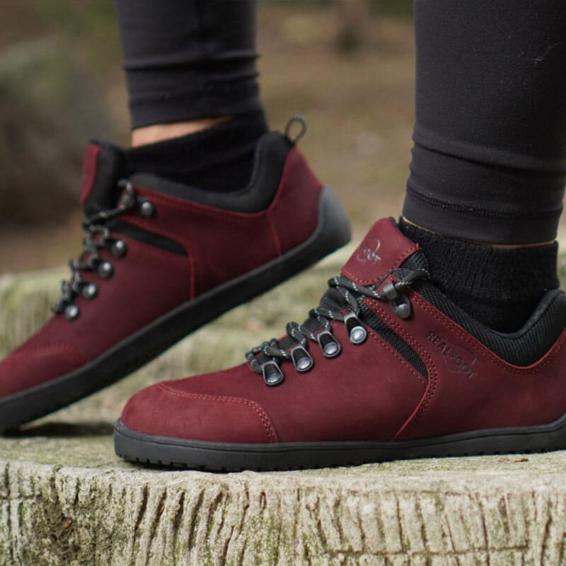 Realfoot Adults Shoes Trekker Low - Bordeaux
