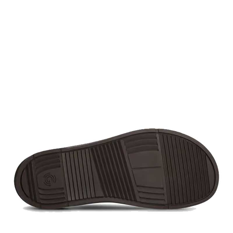 Groundies Adults Trento Shoe in chocolate, sole view.