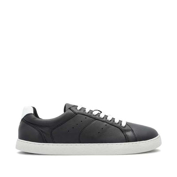 Groundies Adults Universe Trainer in black and white, outer side view.