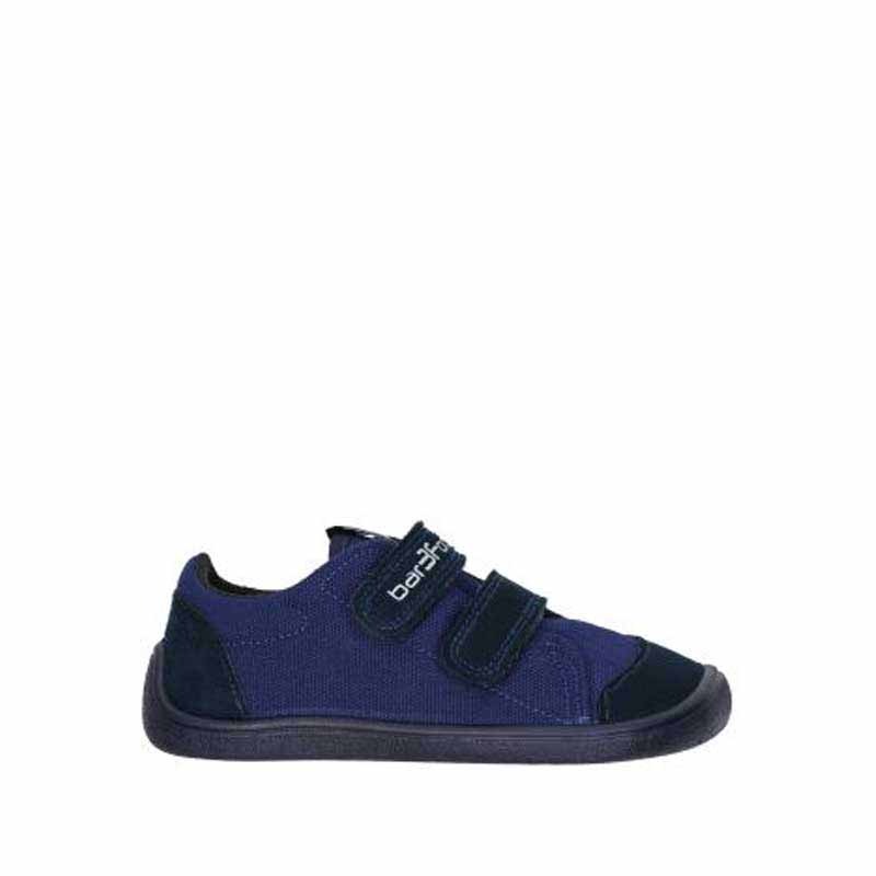 Bar3Foot Kids Vegan Shoe Denver - Navy, outer side view
