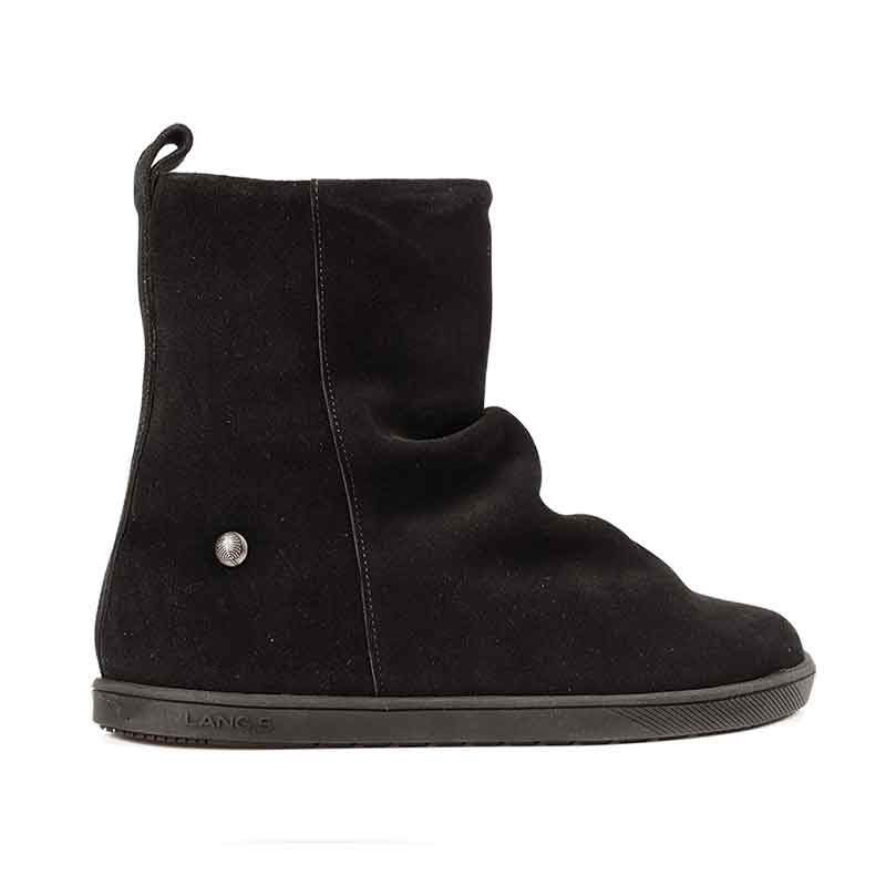 Tikki Lang.S Women's Velvet Boot - Black, outer side view.