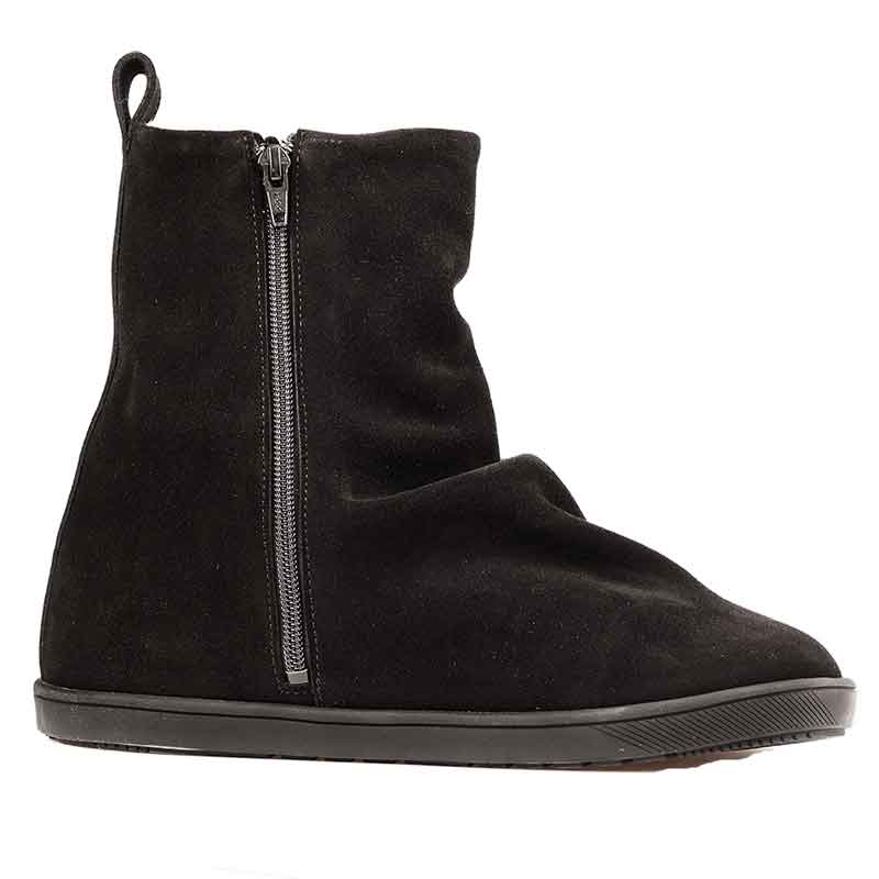 Tikki Lang.S Women's Velvet Boot - Black, inner side view.