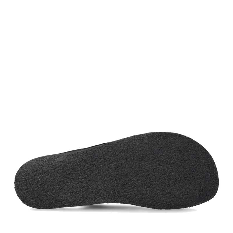 Groundies Women's Verona Sandal in black, sole view.
