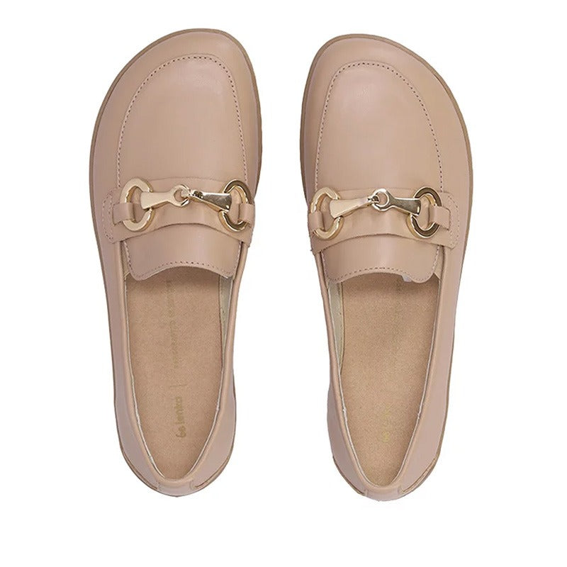 Pair of Be Lenka Women's Moccasins Viva - Latte Brown, top view showing toe box