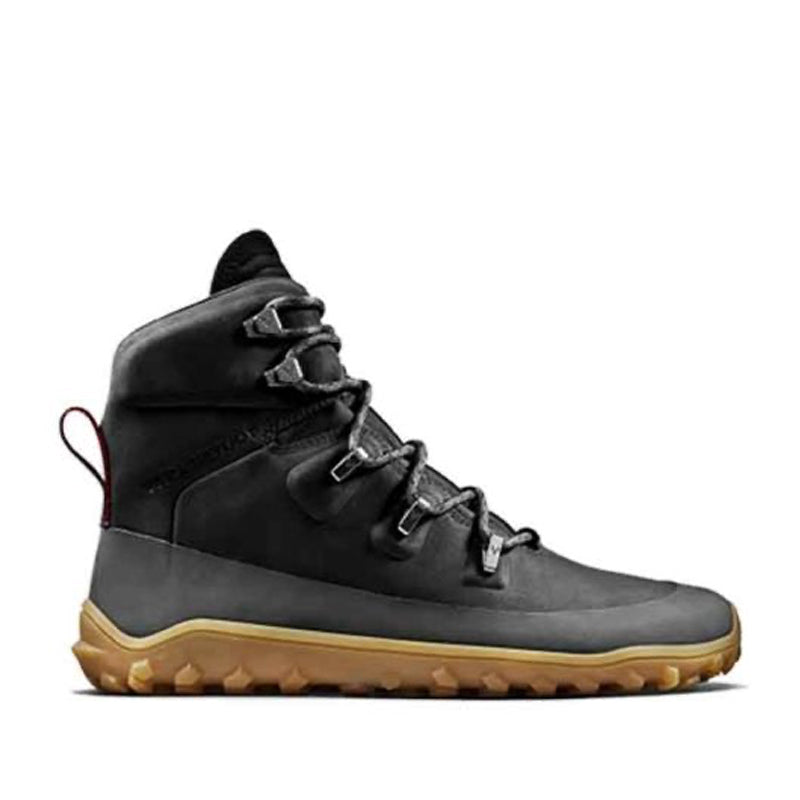 Vivobarefoot Women's Walking Boot Tracker Leather AT - Obsidian, outer side view.