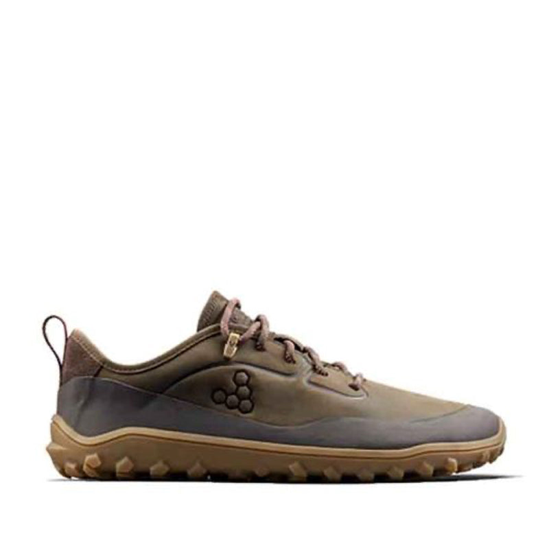 Vivobarefoot Women's Hiking Shoe Tracker Leather AT Low - Bracken, outer side view.