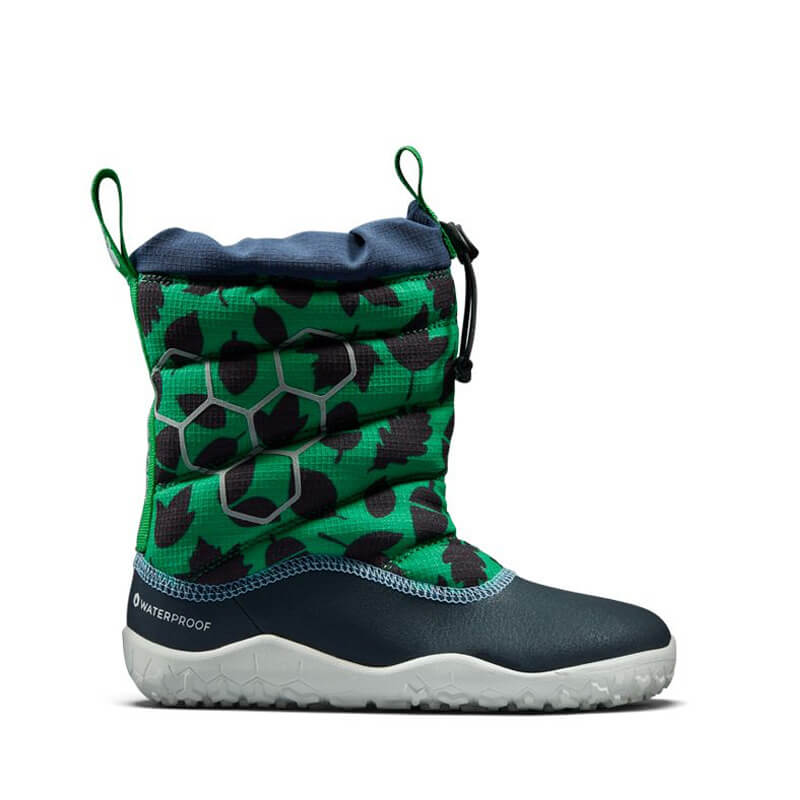 Vivobarefoot Kids Boot Lumi FG X Muddy Puddles - Grasshopper, outer side view.