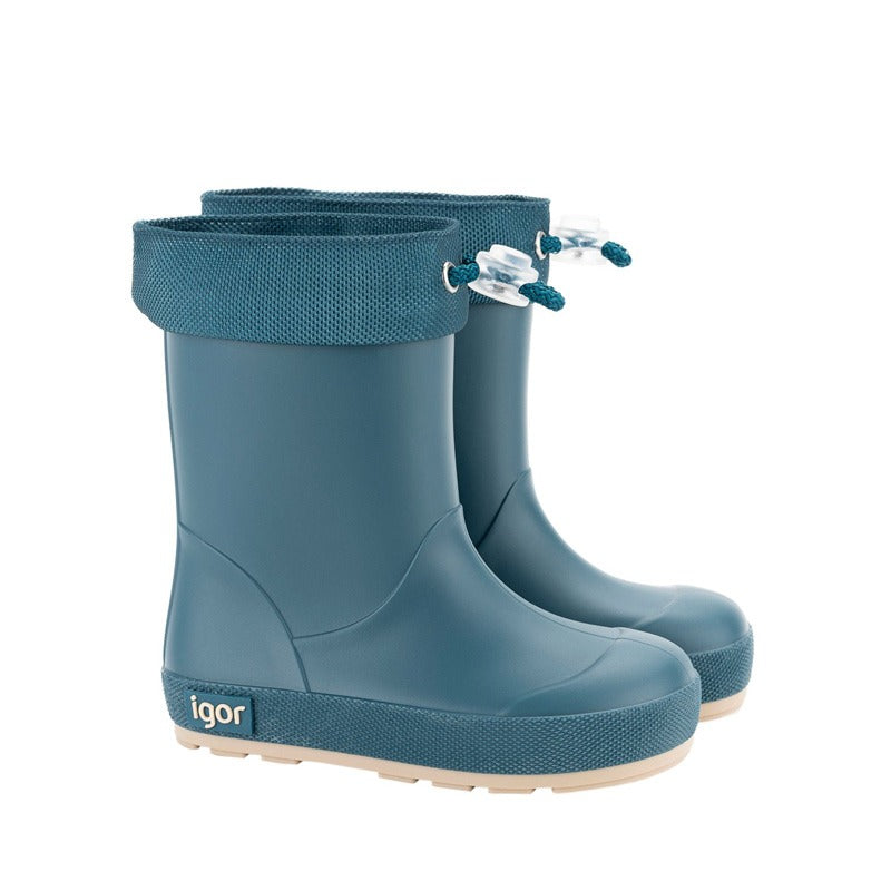 Igor Yogi Barefoot Cuello Wellington Boots Petroleo Blue (1)