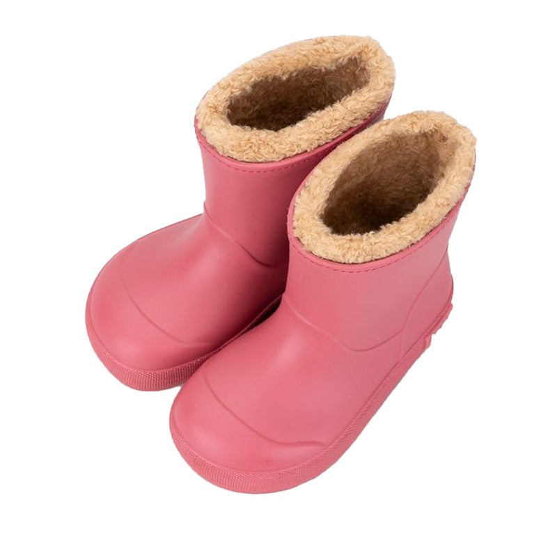 Pair of Igor Yogi Barefoot Warm Wellington Boots - Frambuesa Raspberry, top view.