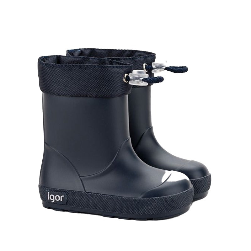 Igor Yogi Barefoot Warm Cuello Wellington Boots - Marino Navy