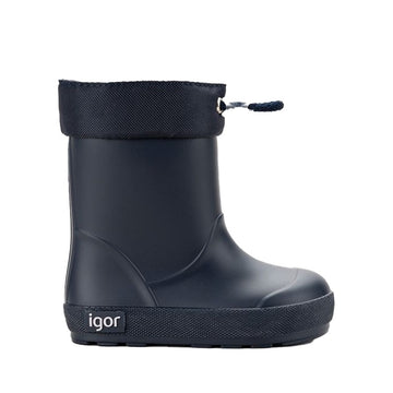 Igor Yogi Barefoot Warm Cuello Wellington Boots - Marino Navy