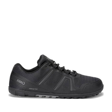 Xero Men's Waterproof Trail Shoe Mesa Trail - Black, outer side view.