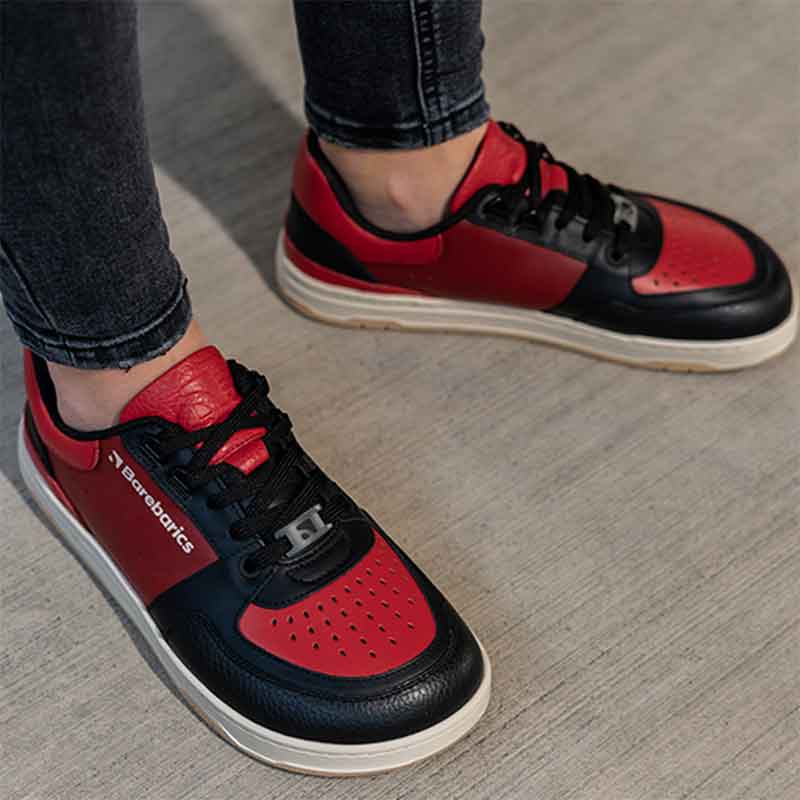 Be Lenka Adults Barebarics Trainers Wave - Black and Red (6)