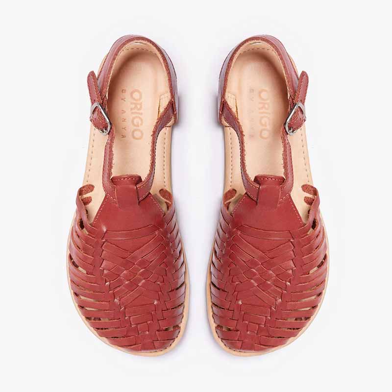 Origo Wide Huarache By Anya Sandal Cinnamon (3)