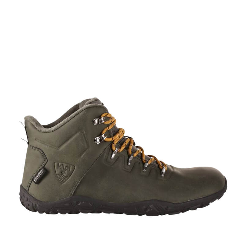 Kilpi Adults Waterproof Walking Boot Bare High in dark green, outer side view.