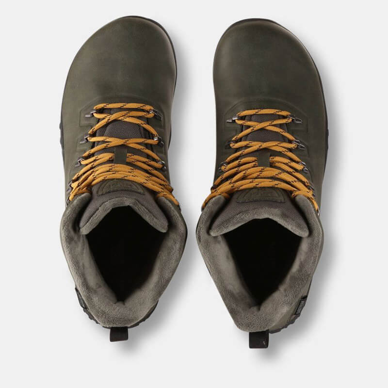 Pair of Kilpi Adults Waterproof Walking Boots Bare High in dark green, top view.
