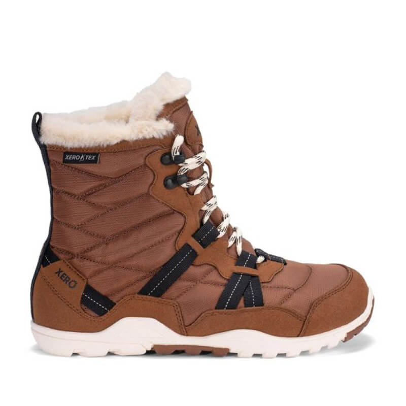 Xero Women's Boot Alpine - Brown, outer side view.