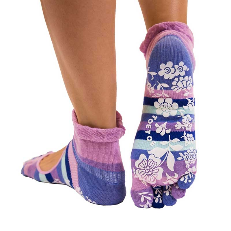 TOETOE Adults Anti-Slip Serene Ankle Toe Socks - Pink (1)