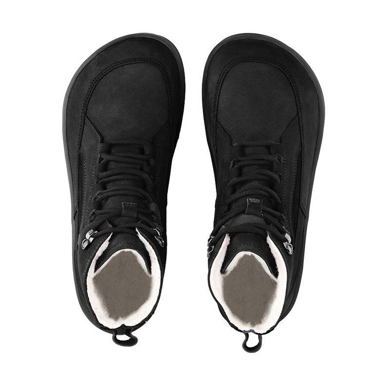 Pair of Be Lenka Adults Boots York - All Black, top view showing toe box