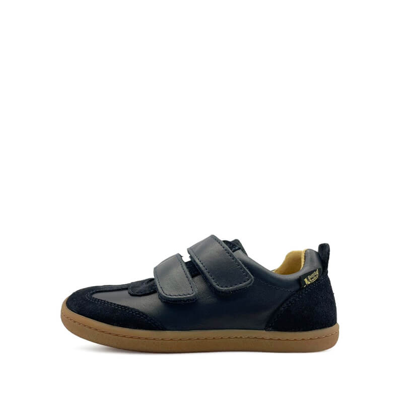 Young Soles Kids Trainer Pele - Navy, outer side view.