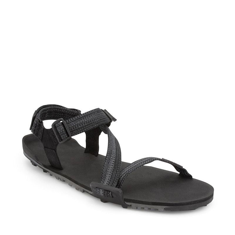 Xero Women's Sports Sandal Z-Trail EV - Black, angled view showing outer side and front.