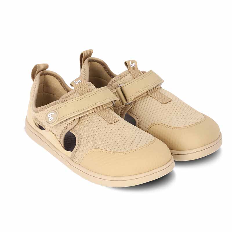Pair of Be Lenka Kids Sandals Zest - Beige, angled side view