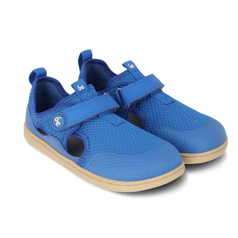 Pair of Be Lenka Kids Sandals Zest - Blue, angled side view