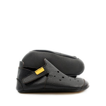 Tikki Kids Leather Shoes Ziggy - Black