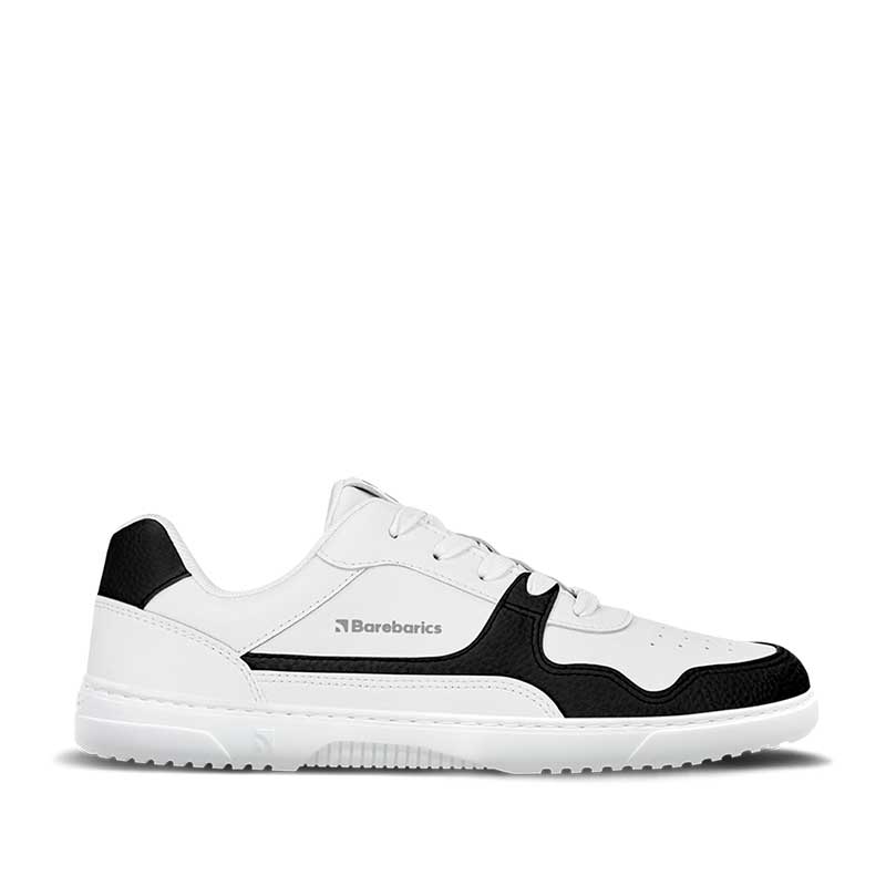 Be Lenka Adults Barebarics Leather Trainer Zing - White and Black, outer side view