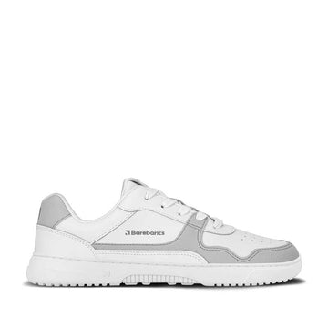 Be Lenka Adults Barebarics Leather Trainer Zing - White and Light Grey, outer side view