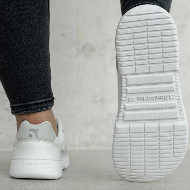 Be Lenka Adults Barebarics Leather Trainers Zing - White and Light Grey