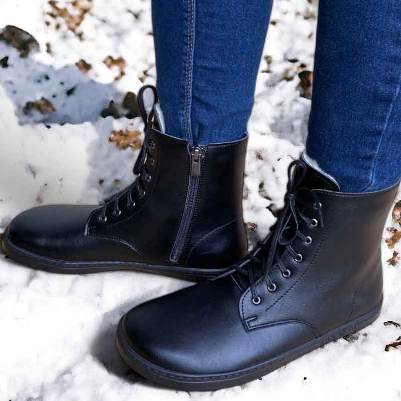 Peerko Adults Vegan Zipper Boots - Black (1)