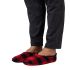 Cozy Sole Adult Plaid Soft Sole Slippers Red
