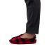Cozy Sole Adult Plaid Soft Sole Slippers Red