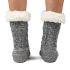 Cozy Sole Women's Cable Knit Slipper Socks Grey