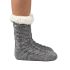 Cozy Sole Women's Cable Knit Slipper Socks Grey