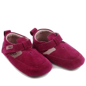 Tikki Kids Pouf Shoes Magenta Suede