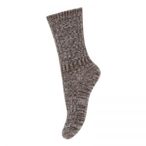 MP Denmark Heavy Knit Wool Rich Noa Socks Brown Sienna